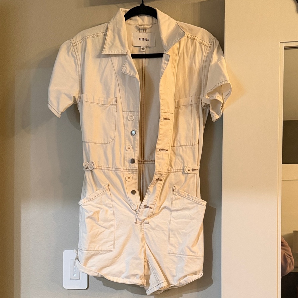 Pistola Off-White Button-Up Jumpsuit